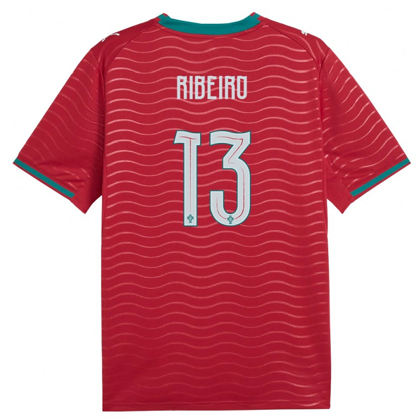 Danxen Men Portugal Antonio Ribeiro #13 Red Green White Home Jersey 26-28 T-Shirt