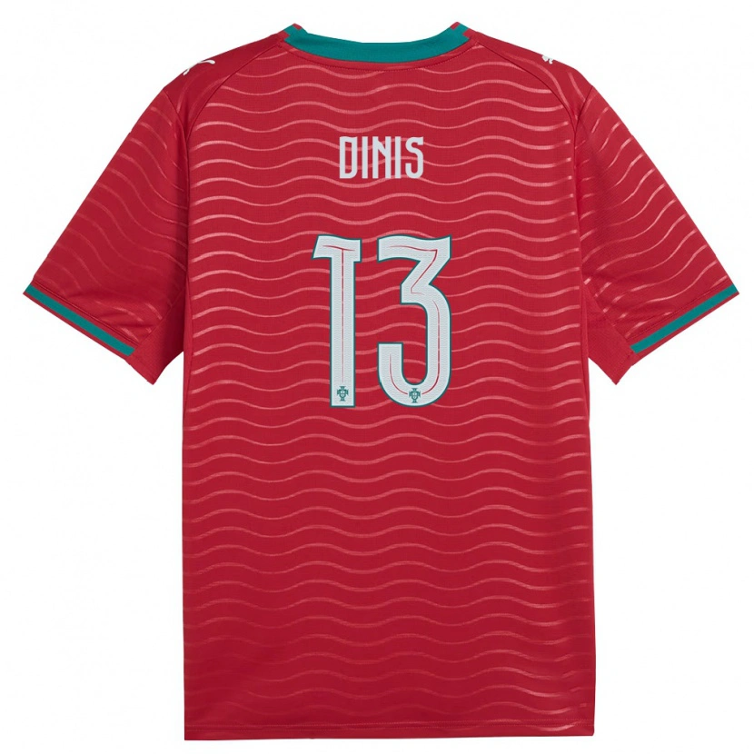 Danxen Men Portugal Vasco Dinis #13 Red Green White Home Jersey 26-28 T-Shirt