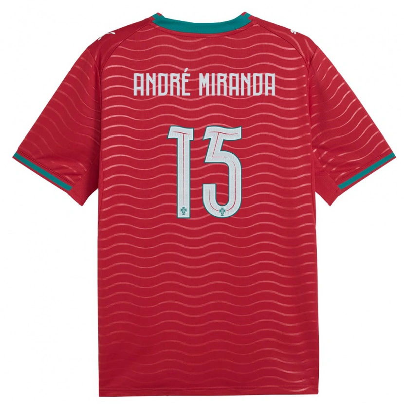 Danxen Men Portugal André Miranda #15 Red Green White Home Jersey 26-28 T-Shirt