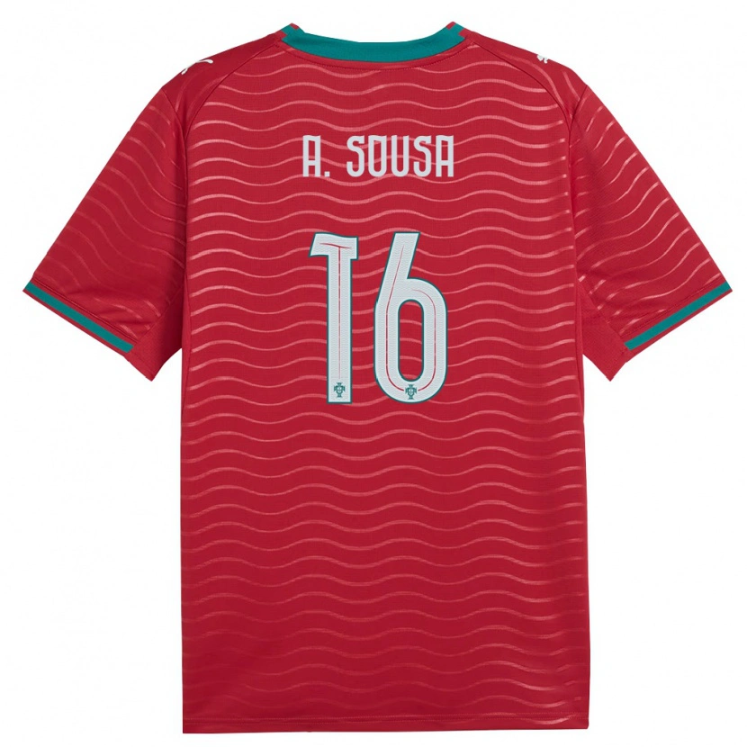 Danxen Men Portugal Afonso Sousa #16 Red Green White Home Jersey 26-28 T-Shirt