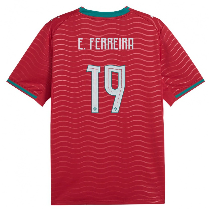 Danxen Men Portugal Eduardo Ferreira #19 Red Green White Home Jersey 26-28 T-Shirt