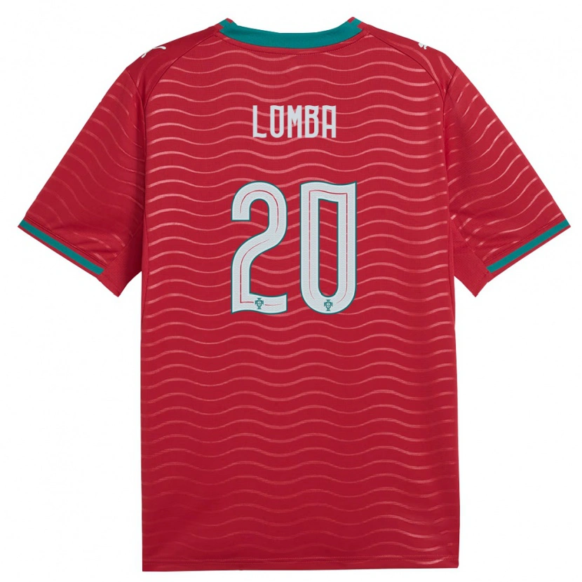 Danxen Men Portugal João Lomba #20 Red Green White Home Jersey 26-28 T-Shirt