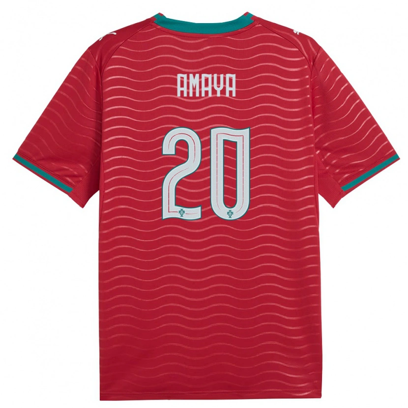 Danxen Men Portugal Marco Amaya #20 Red Green White Home Jersey 26-28 T-Shirt