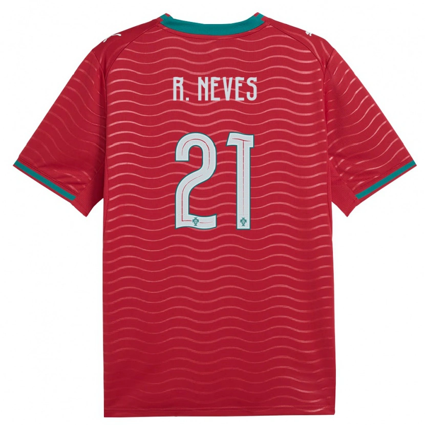 Danxen Men Portugal Rúben Neves #21 Red Green White Home Jersey 26-28 T-Shirt
