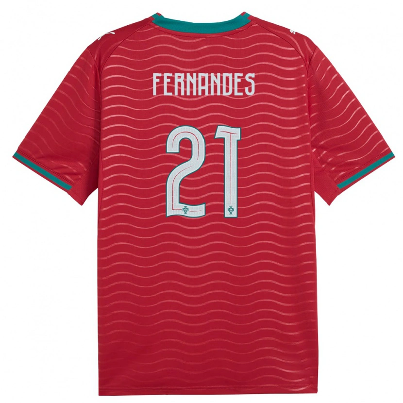 Danxen Men Portugal Roger Fernandes #21 Red Green White Home Jersey 26-28 T-Shirt