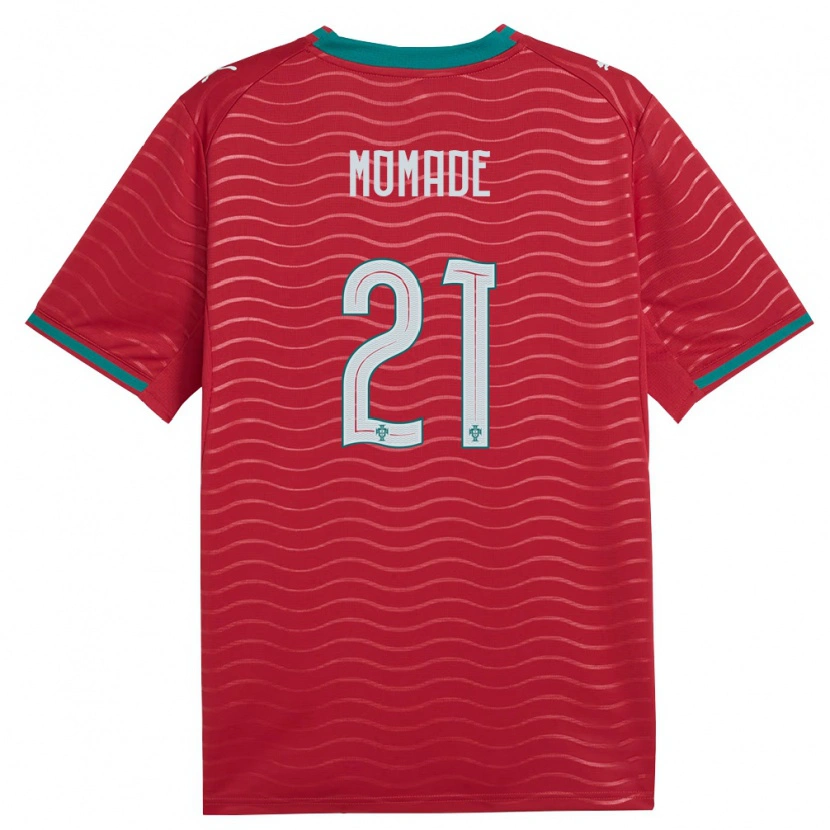 Danxen Men Portugal Rayhan Momade #21 Red Green White Home Jersey 26-28 T-Shirt