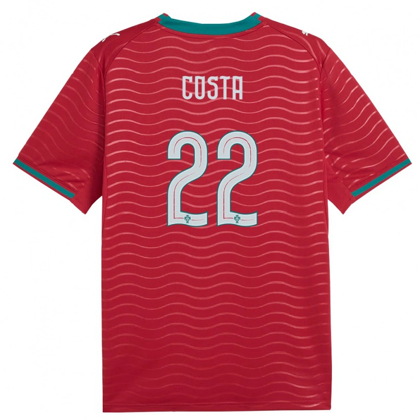 Danxen Men Portugal Rute Costa #22 Red Green White Home Jersey 26-28 T-Shirt