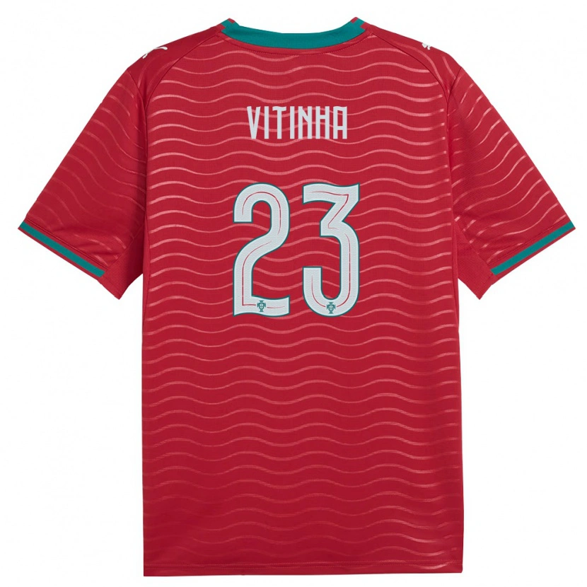 Danxen Men Portugal Vitinha #23 Red Green White Home Jersey 26-28 T-Shirt