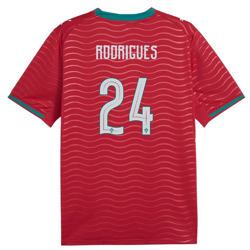 Danxen Men Portugal David Rodrigues #24 Red Green White Home Jersey 26-28 T-Shirt