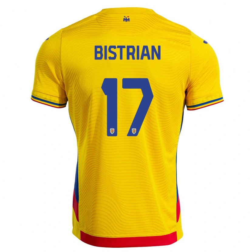 Danxen Men Romania Claudia Bistrian #17 Yellow Red Home Jersey 26-28 T-Shirt