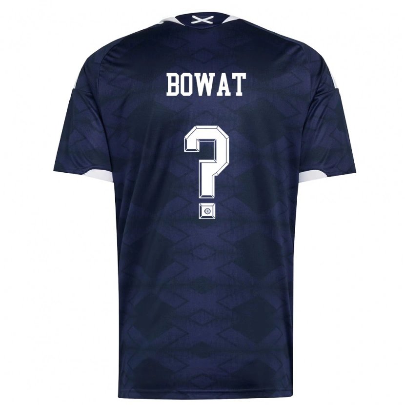 Danxen Men Scotland Ibane Bowat #0 Navy White Home Jersey 26-28 T-Shirt