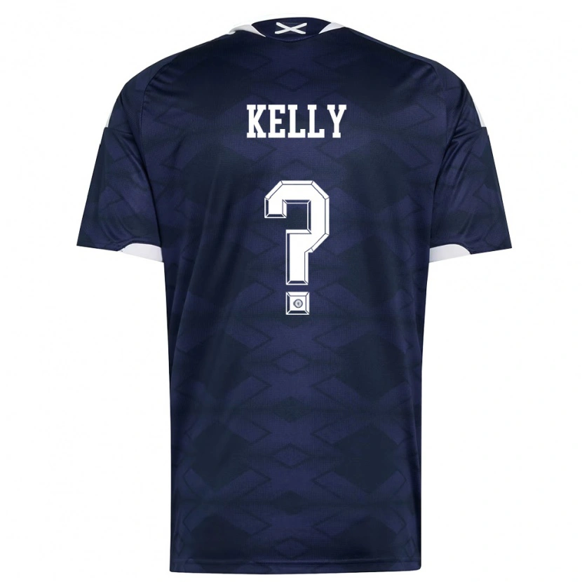 Danxen Men Scotland Daniel Kelly #0 Navy White Home Jersey 26-28 T-Shirt
