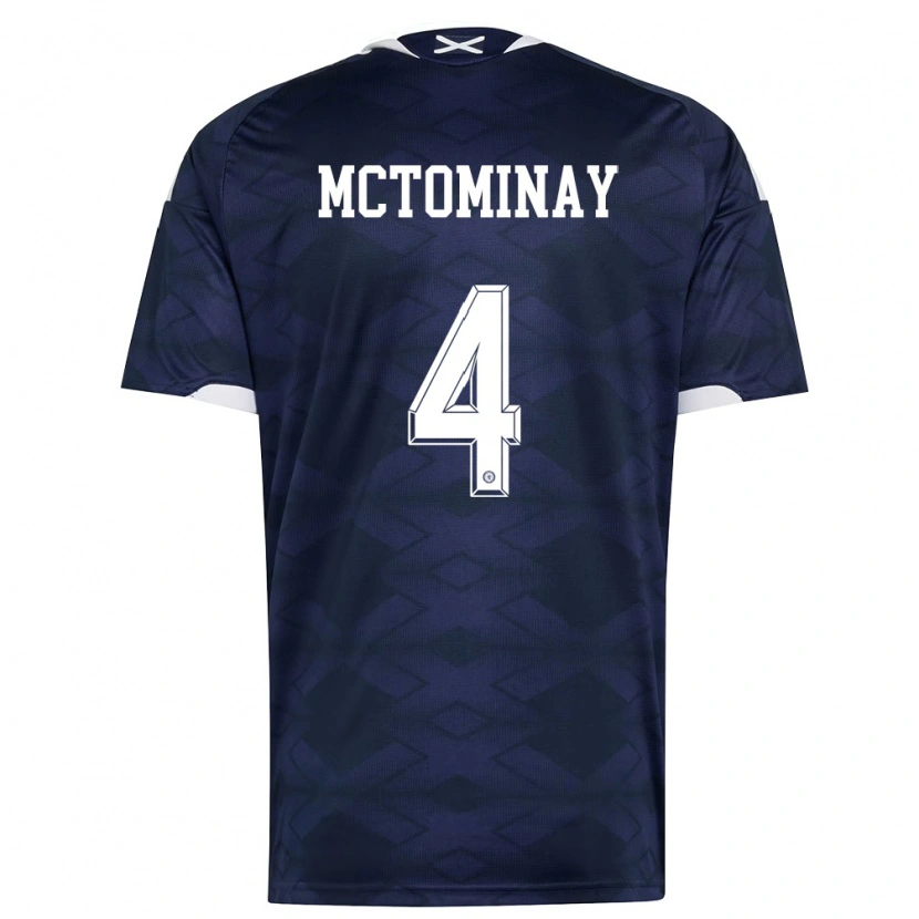Danxen Men Scotland Scott Mctominay #4 Navy White Home Jersey 26-28 T-Shirt