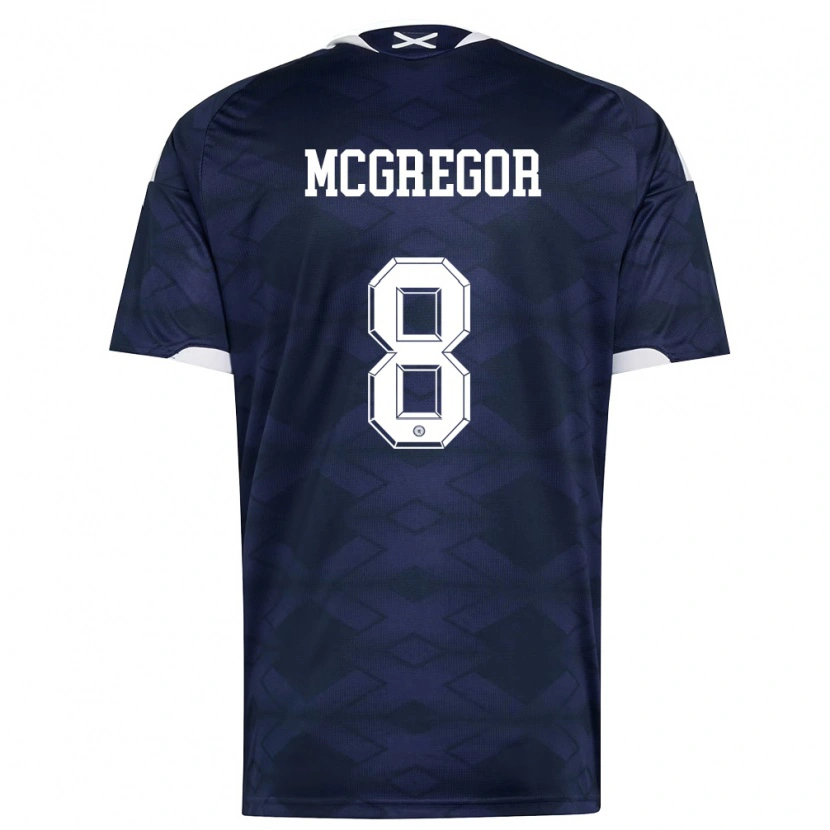 Danxen Men Scotland Callum Mcgregor #8 Navy White Home Jersey 26-28 T-Shirt
