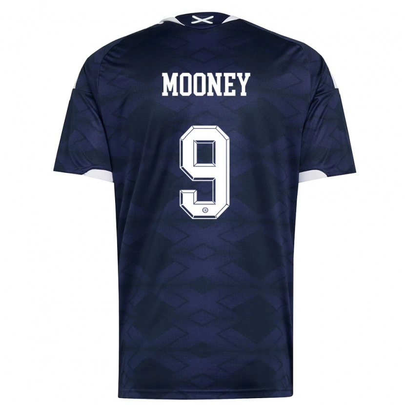 Danxen Men Scotland Evan Mooney #9 Navy White Home Jersey 26-28 T-Shirt
