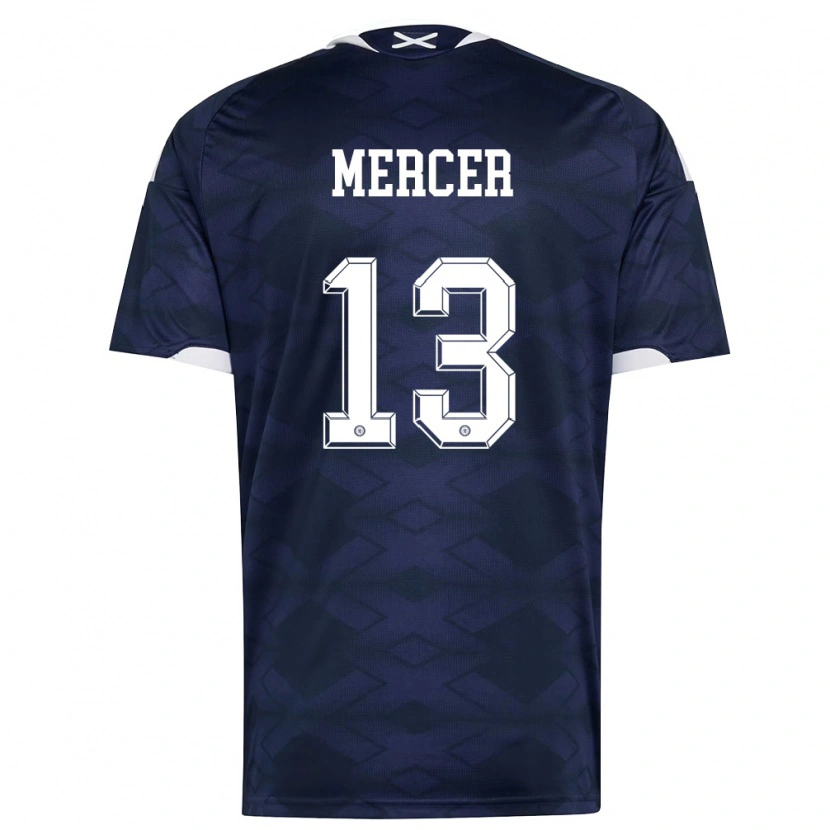 Danxen Men Scotland Jamie Mercer #13 Navy White Home Jersey 26-28 T-Shirt