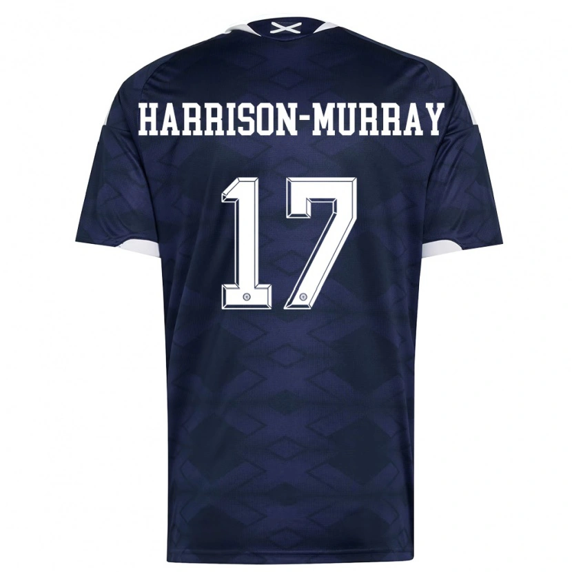 Danxen Men Scotland Christie Harrison-Murray #17 Navy White Home Jersey 26-28 T-Shirt