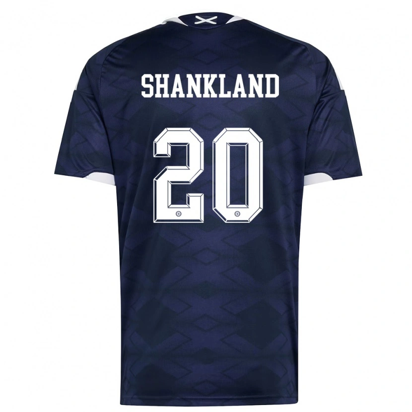 Danxen Men Scotland Lawrence Shankland #20 Navy White Home Jersey 26-28 T-Shirt