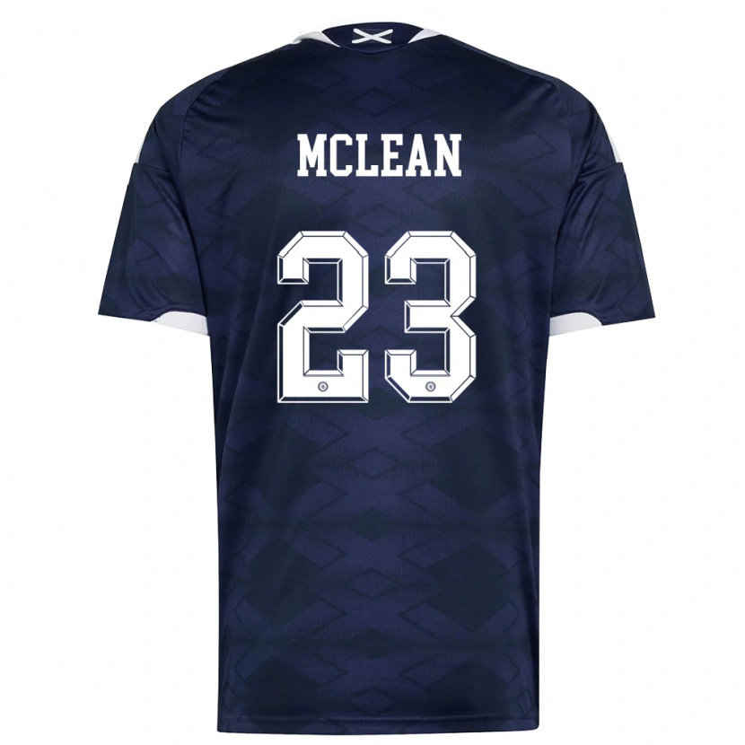 Danxen Men Scotland Kenny Mclean #23 Navy White Home Jersey 26-28 T-Shirt