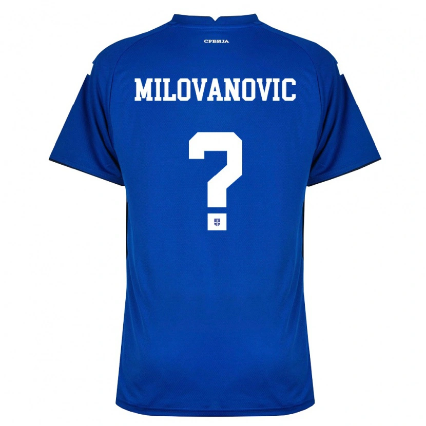 Danxen Men Serbia David Milovanovic #0 Navy Red Home Jersey 26-28 T-Shirt