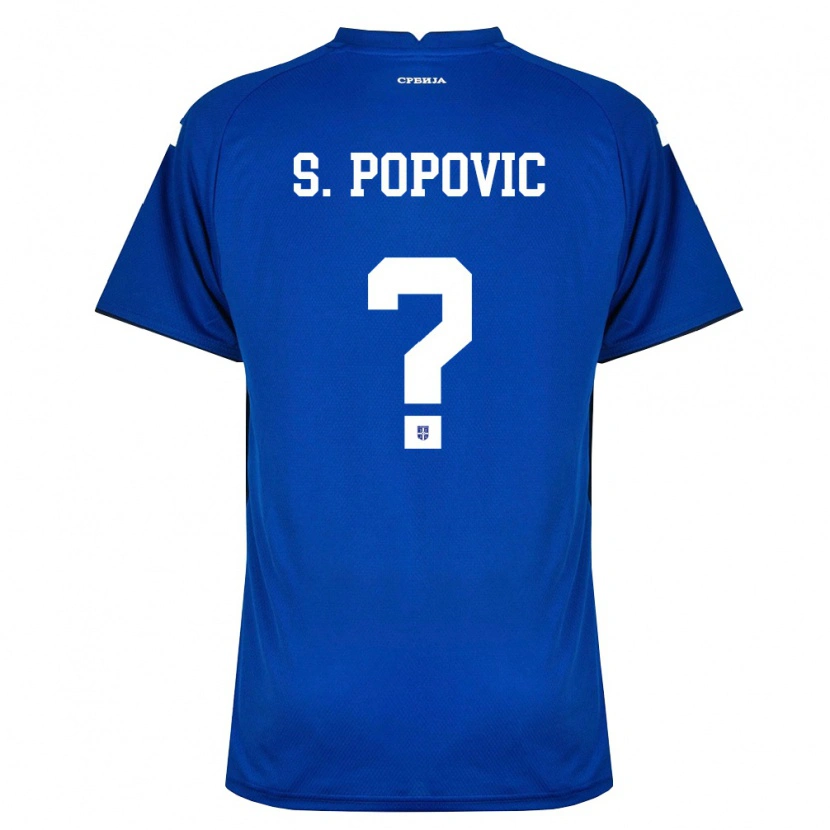 Danxen Men Serbia Strahinja Popovic #0 Navy Red Home Jersey 26-28 T-Shirt