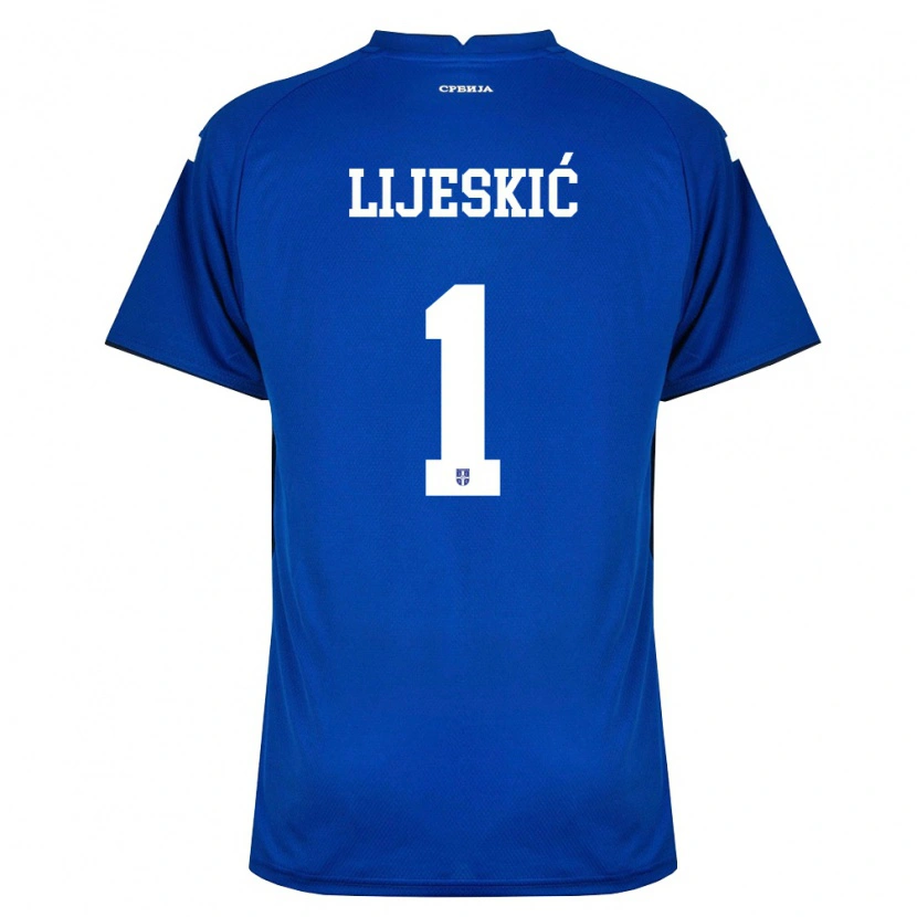 Danxen Men Serbia Luka Lijeskic #1 Navy Red Home Jersey 26-28 T-Shirt