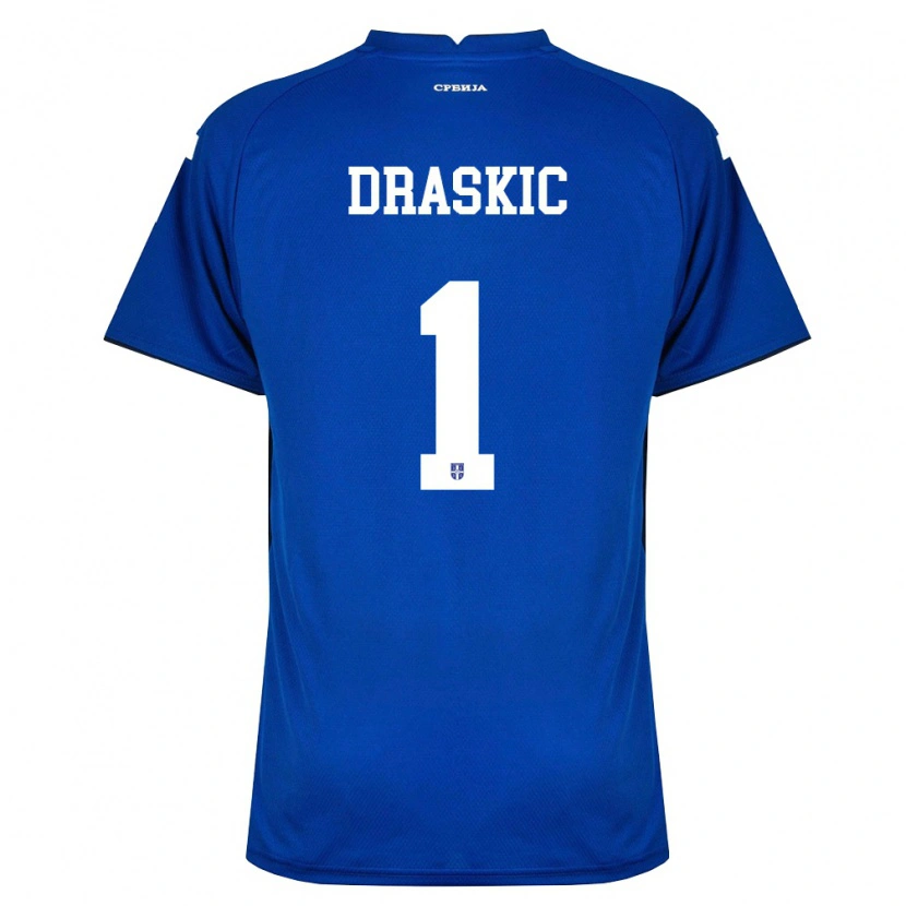 Danxen Men Serbia Vuk Draskic #1 Navy Red Home Jersey 26-28 T-Shirt