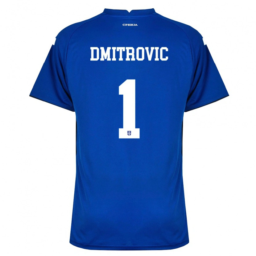 Danxen Men Serbia Marko Dmitrovic #1 Navy Red Home Jersey 26-28 T-Shirt