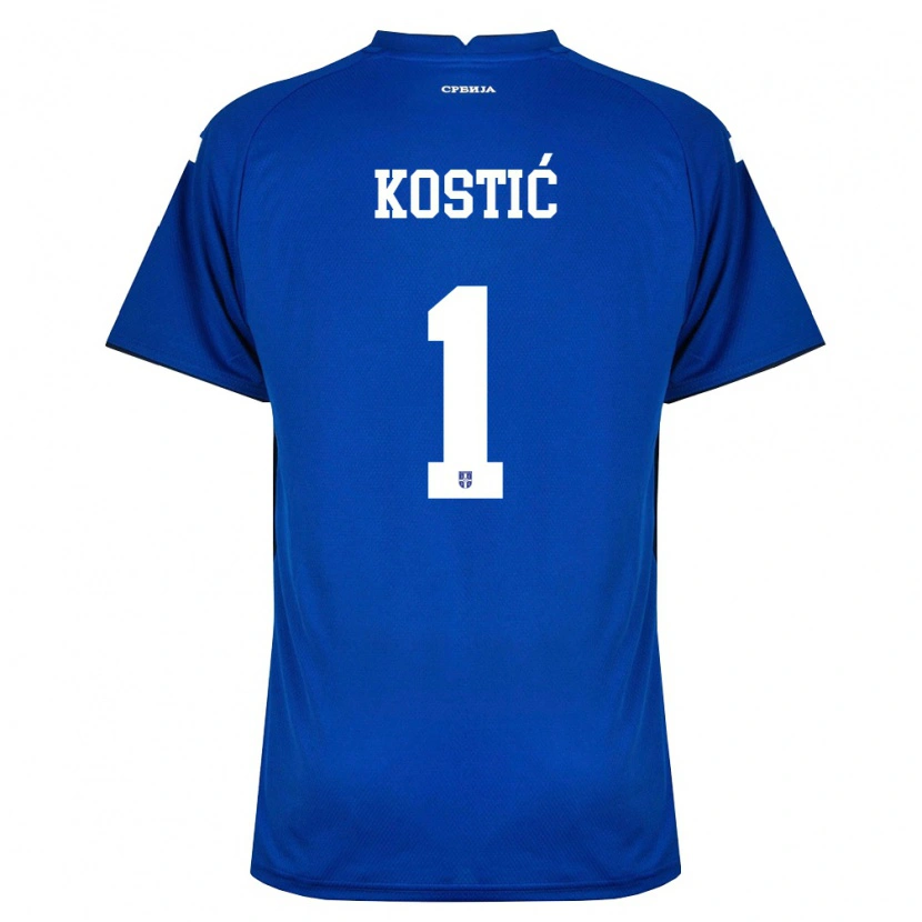 Danxen Men Serbia Milica Kostic #1 Navy Red Home Jersey 26-28 T-Shirt