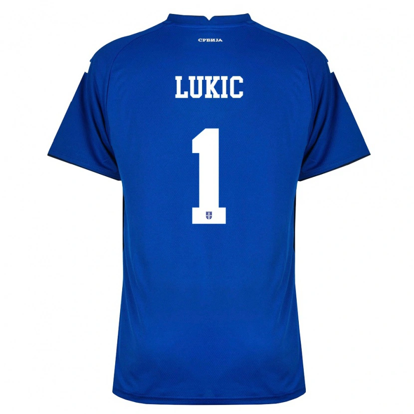 Danxen Men Serbia Ognjen Lukic #1 Navy Red Home Jersey 26-28 T-Shirt