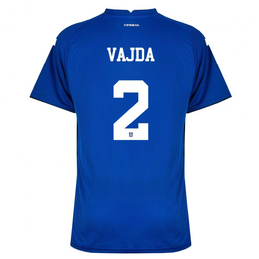 Danxen Men Serbia Orsoja Vajda #2 Navy Red Home Jersey 26-28 T-Shirt