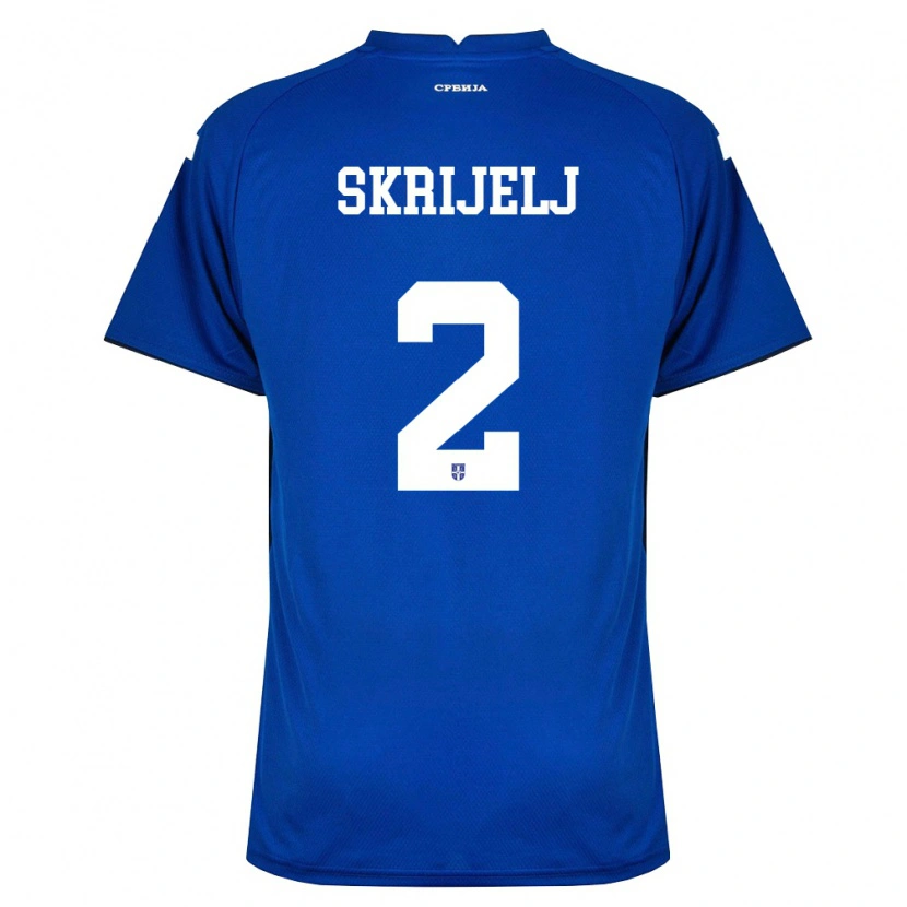 Danxen Men Serbia Ahmed Skrijelj #2 Navy Red Home Jersey 26-28 T-Shirt