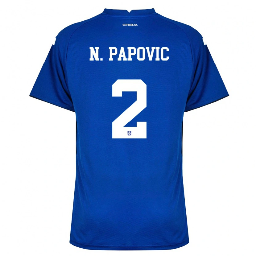 Danxen Men Serbia Niksa Papovic #2 Navy Red Home Jersey 26-28 T-Shirt