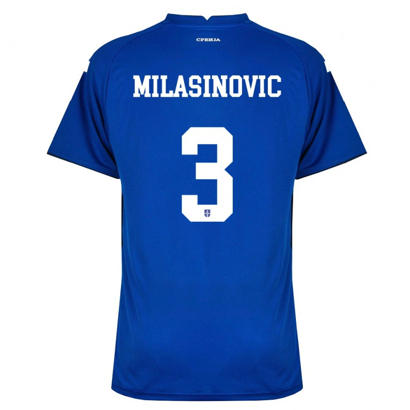 Danxen Men Serbia Andrija Milasinovic #3 Navy Red Home Jersey 26-28 T-Shirt