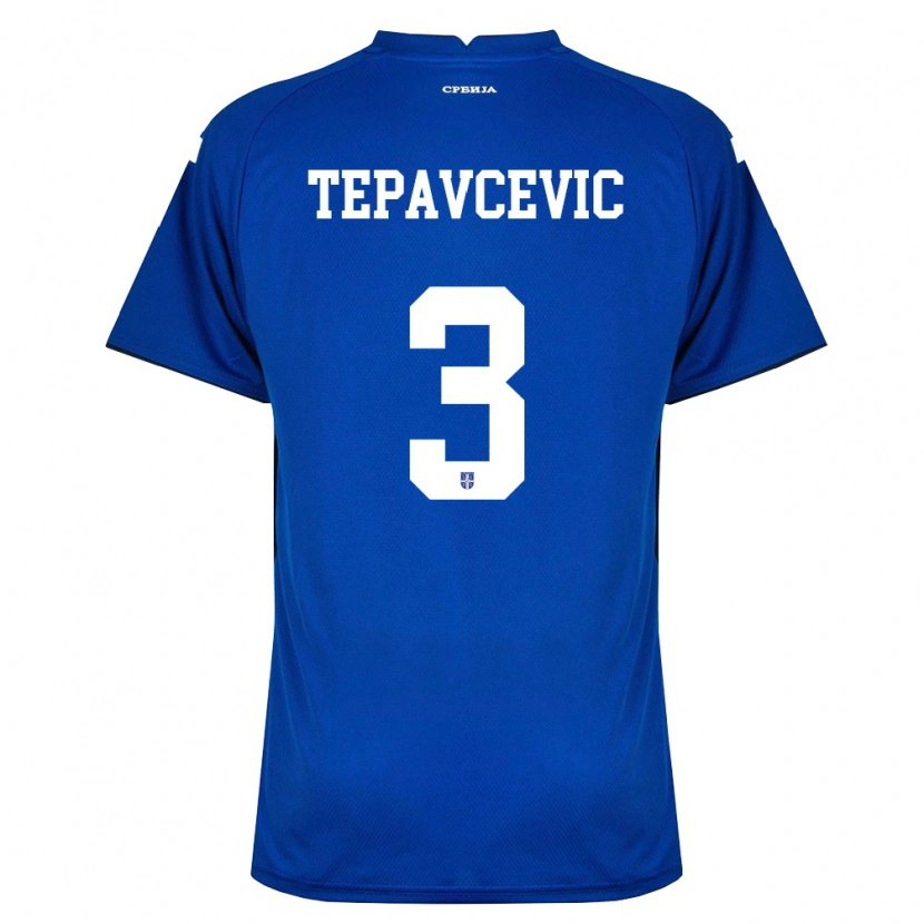 Danxen Men Serbia Mateja Tepavcevic #3 Navy Red Home Jersey 26-28 T-Shirt