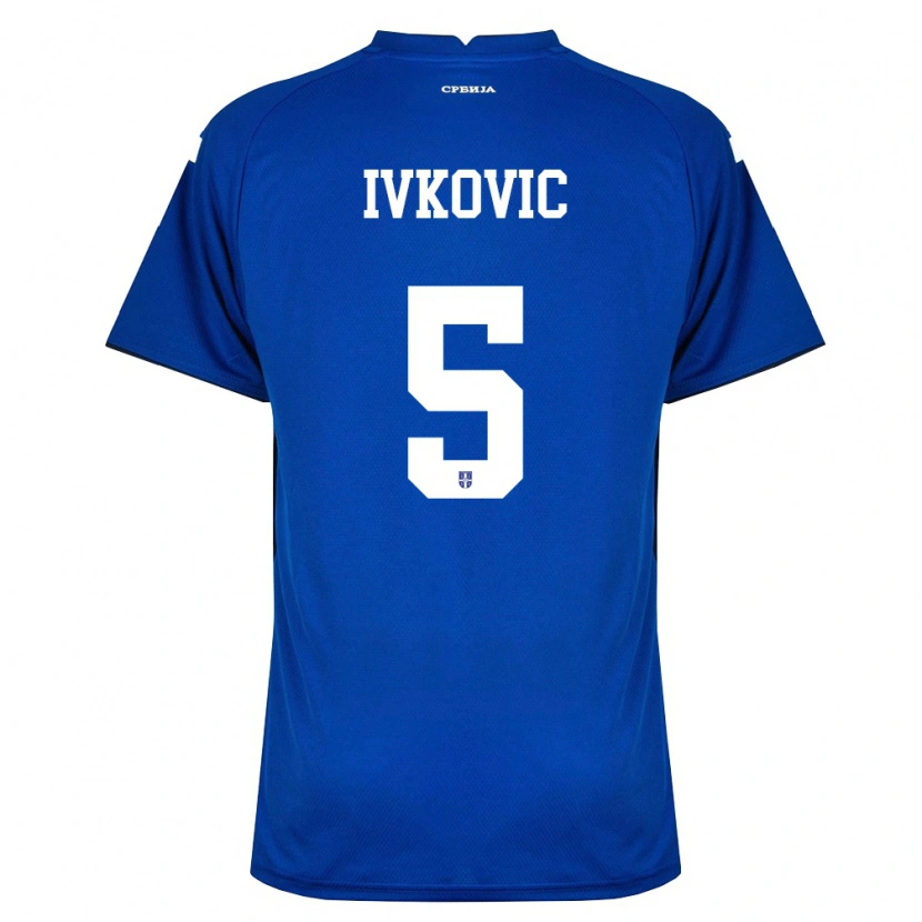 Danxen Men Serbia Ognjen Ivkovic #5 Navy Red Home Jersey 26-28 T-Shirt