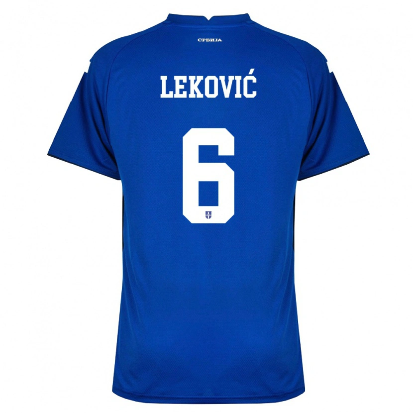 Danxen Men Serbia Stefan Lekovic #6 Navy Red Home Jersey 26-28 T-Shirt