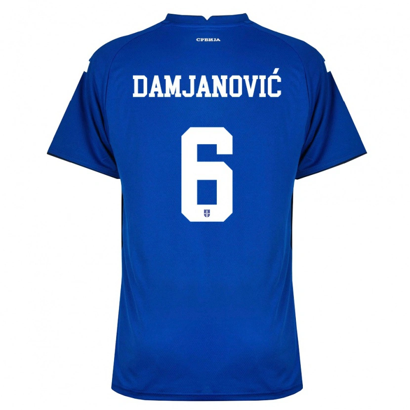 Danxen Men Serbia Nevena Damjanovic #6 Navy Red Home Jersey 26-28 T-Shirt