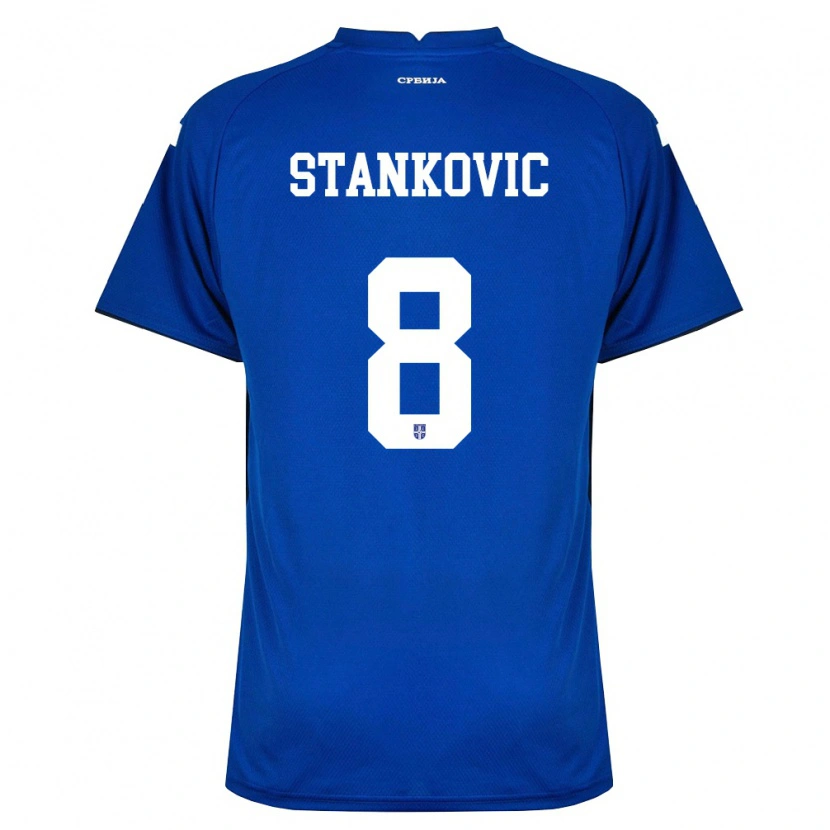 Danxen Men Serbia Nikola Stankovic #8 Navy Red Home Jersey 26-28 T-Shirt