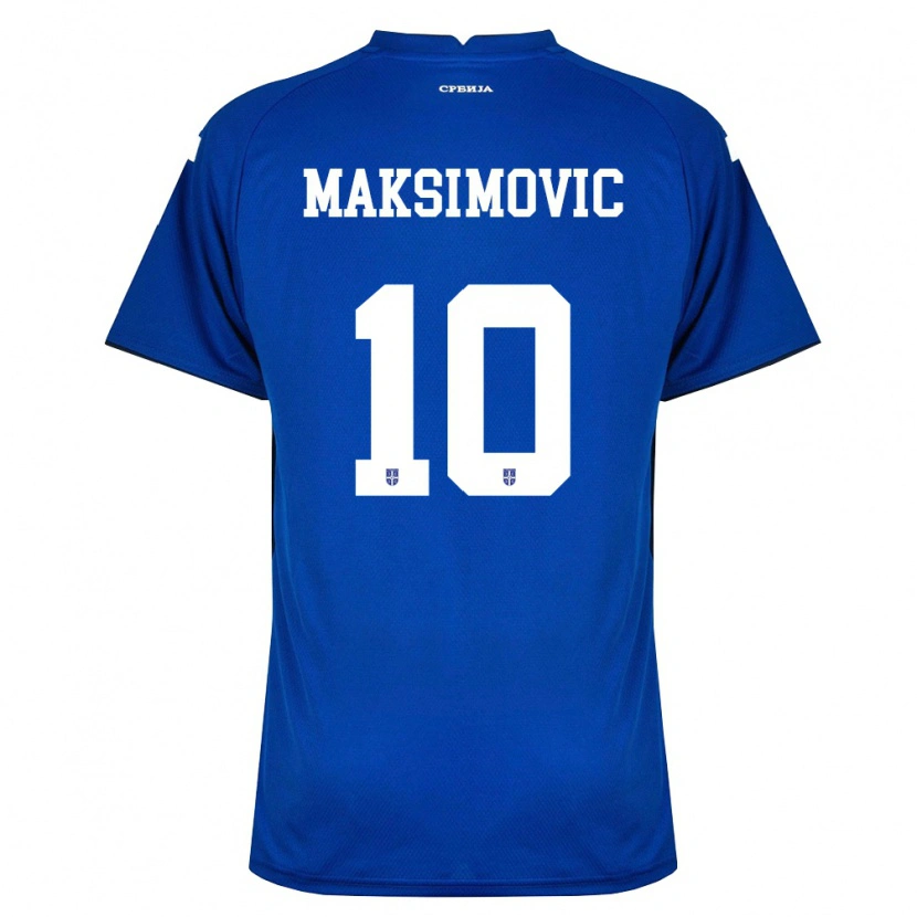 Danxen Men Serbia Andrija Maksimovic #10 Navy Red Home Jersey 26-28 T-Shirt