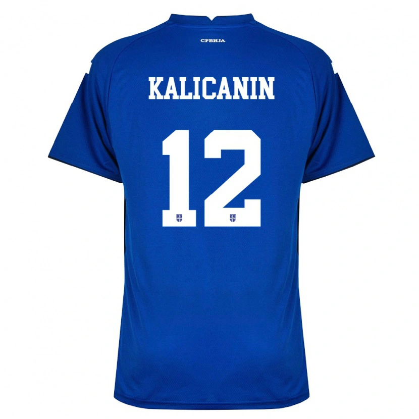 Danxen Men Serbia Lazar Kalicanin #12 Navy Red Home Jersey 26-28 T-Shirt