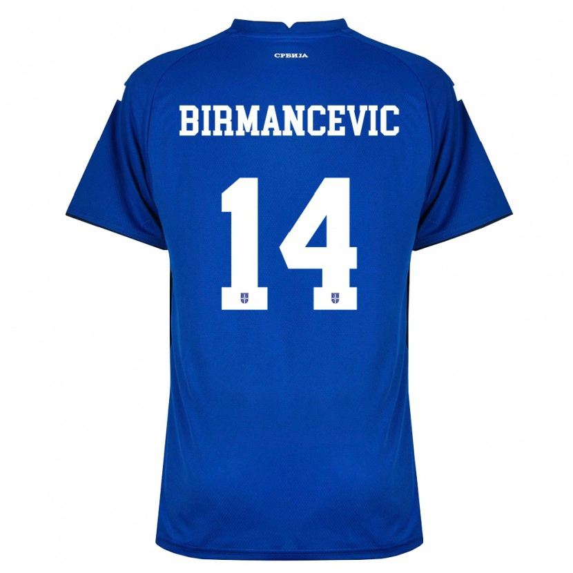 Danxen Men Serbia Veljko Birmancevic #14 Navy Red Home Jersey 26-28 T-Shirt