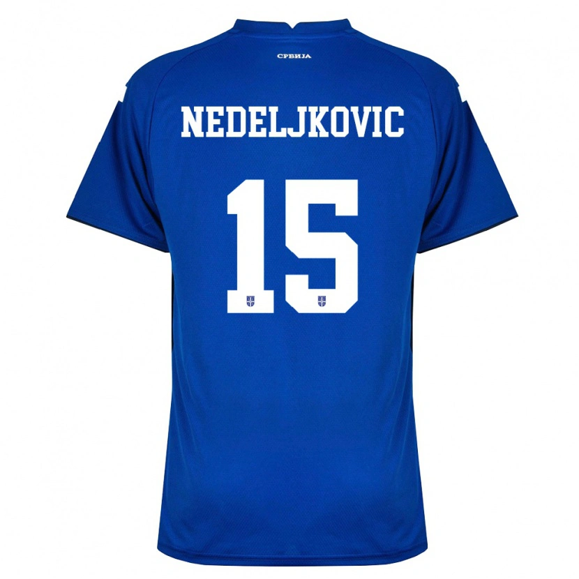 Danxen Men Serbia Kosta Nedeljkovic #15 Navy Red Home Jersey 26-28 T-Shirt