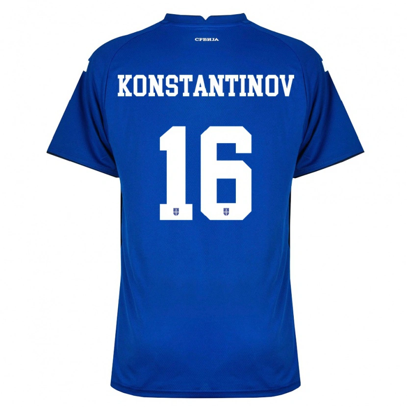 Danxen Men Serbia Lazar Konstantinov #16 Navy Red Home Jersey 26-28 T-Shirt
