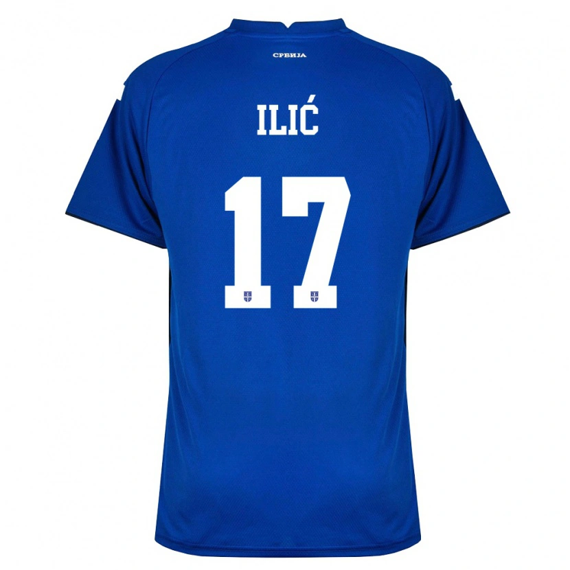 Danxen Men Serbia Ivan Ilić #17 Navy Red Home Jersey 26-28 T-Shirt