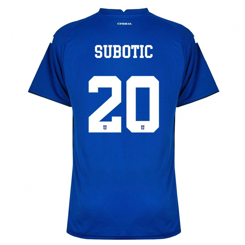 Danxen Men Serbia Andrej Subotic #20 Navy Red Home Jersey 26-28 T-Shirt
