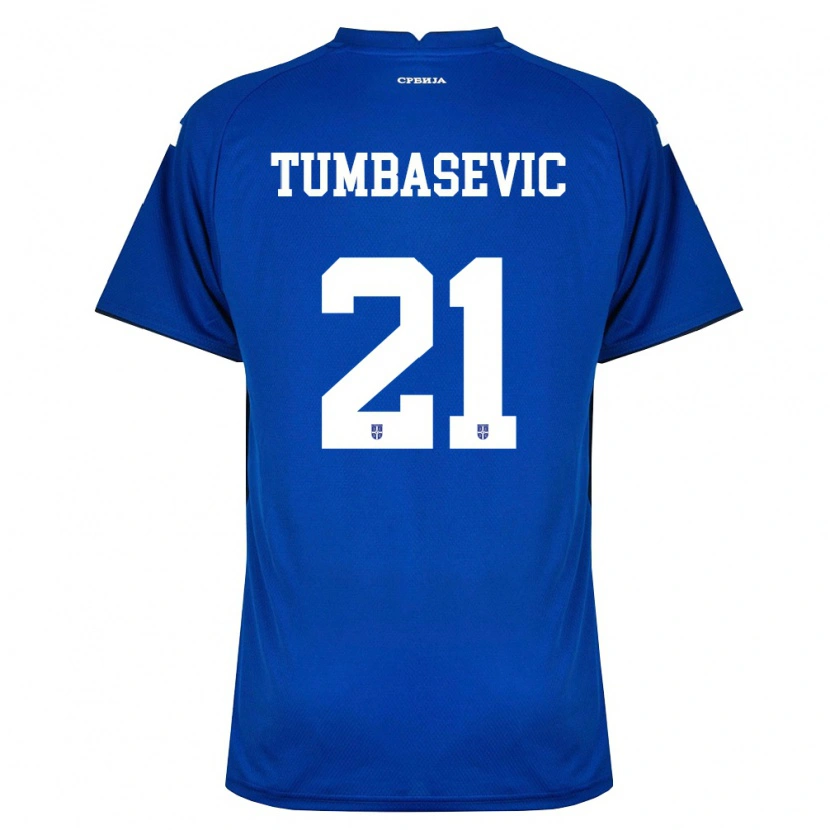 Danxen Men Serbia Andrej Tumbasevic #21 Navy Red Home Jersey 26-28 T-Shirt