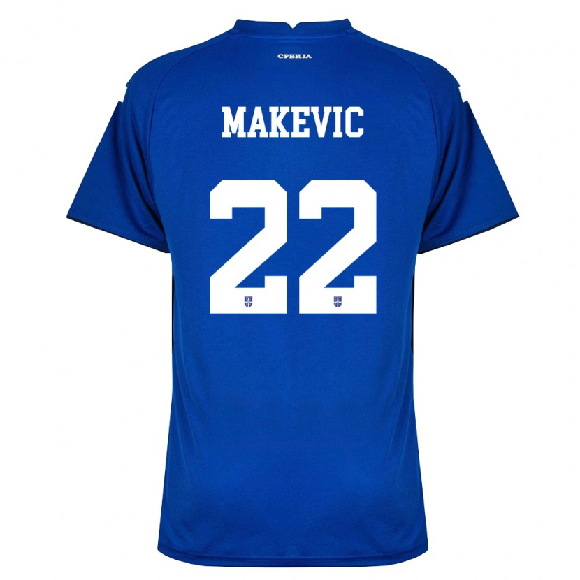 Danxen Men Serbia Dusan Makevic #22 Navy Red Home Jersey 26-28 T-Shirt