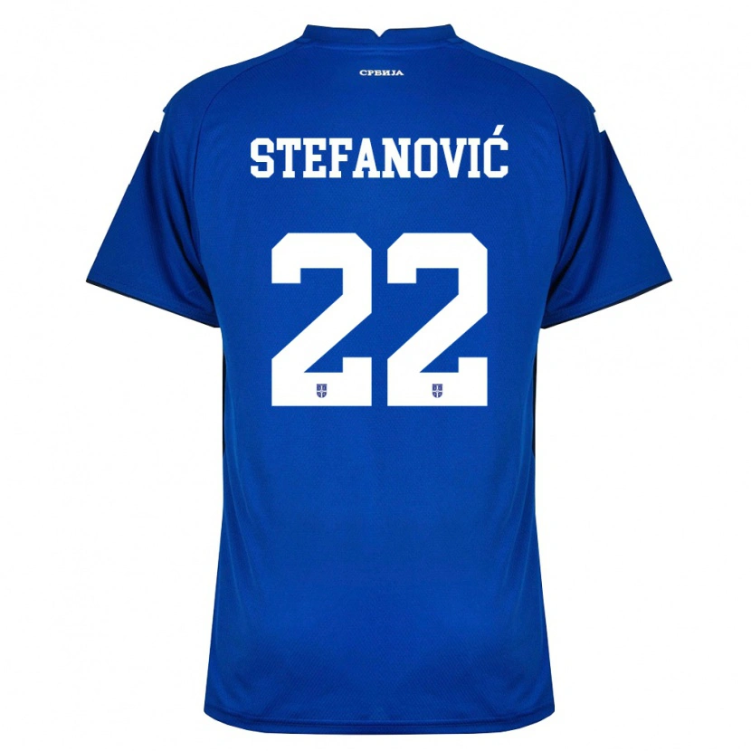 Danxen Men Serbia Dejana Stefanovic #22 Navy Red Home Jersey 26-28 T-Shirt