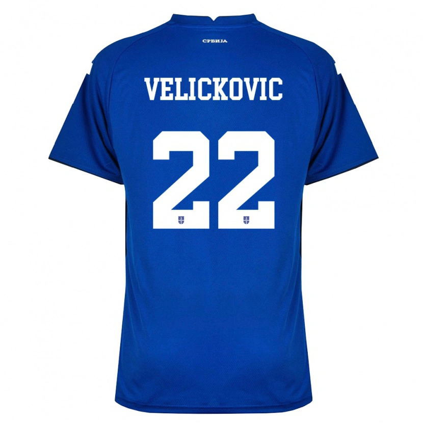Danxen Men Serbia Marko Velickovic #22 Navy Red Home Jersey 26-28 T-Shirt